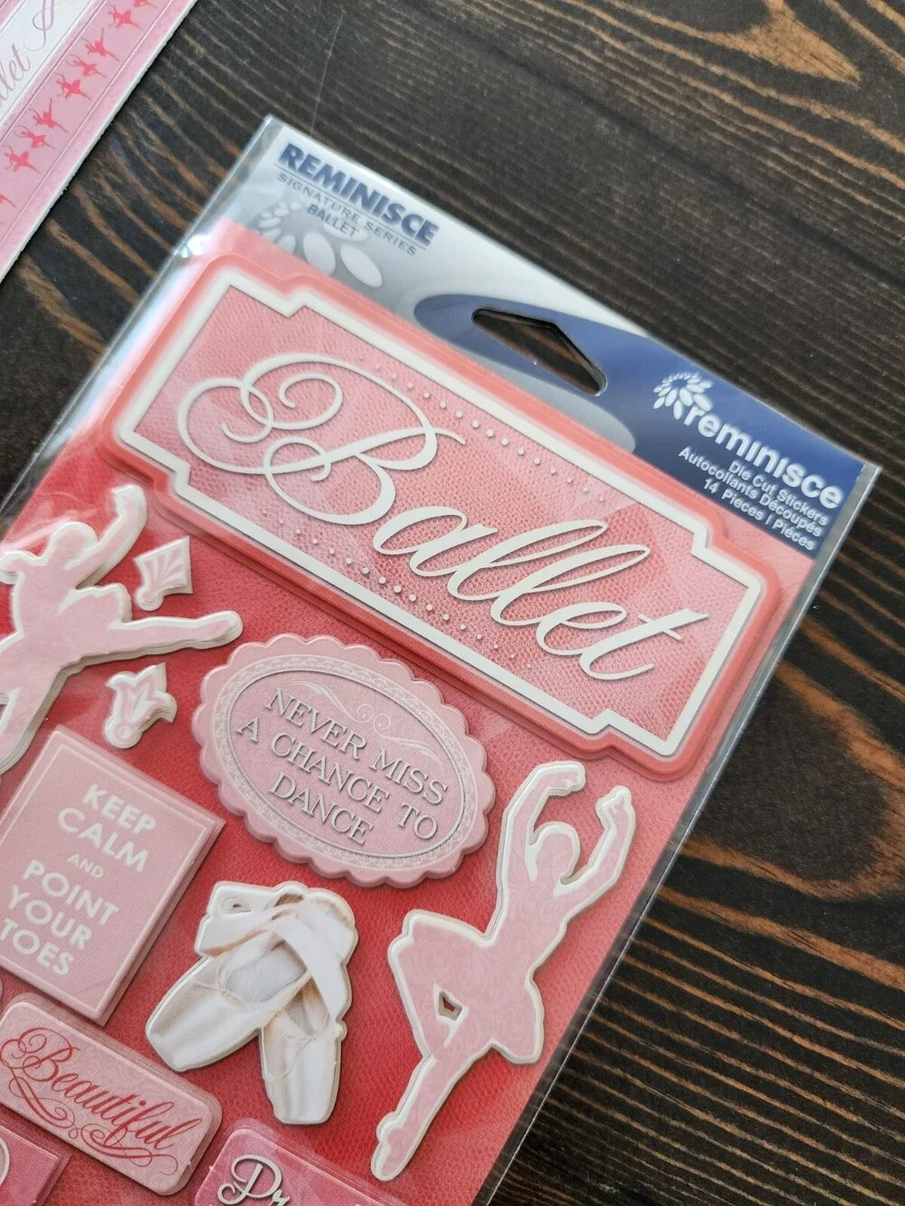 Scrapbooking Stickers Lot DOG Dance Ballet Pink Sheets New Vintage Retired #22